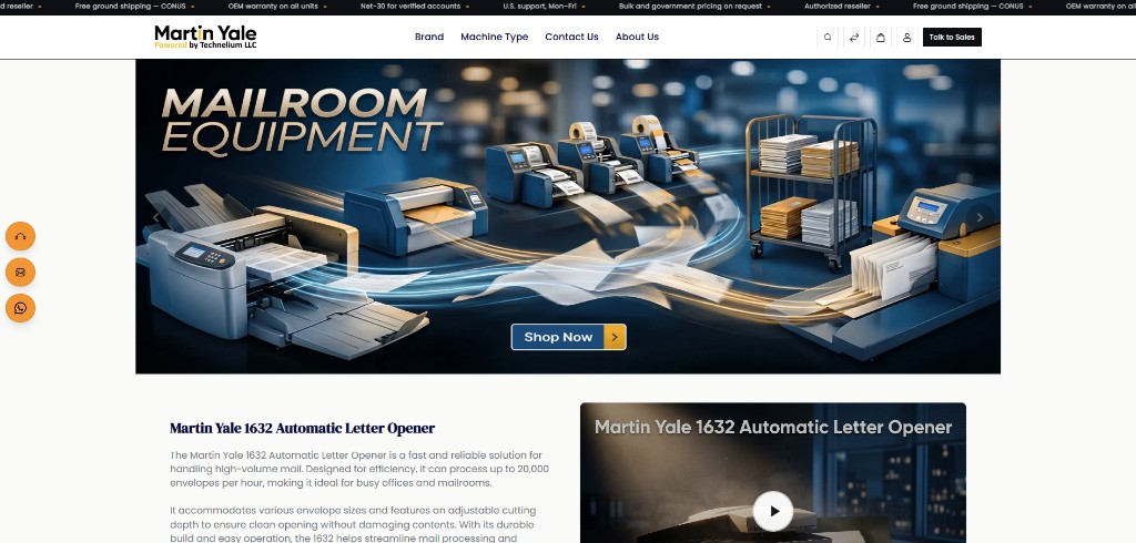Martin Yale Store — page screenshot